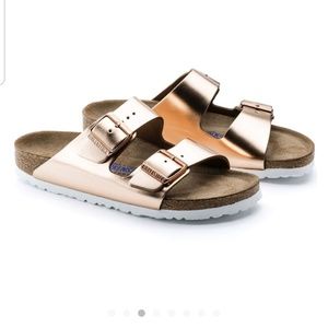Women's Birkenstock Rose Gold Sandals